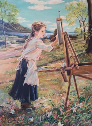 spring-morning-on-the-lake, biljana-reynolds, oil painting, artist, realism