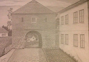 visegradska-gate-sarajevo, biljana-reynolds, oil painting, artist, realism